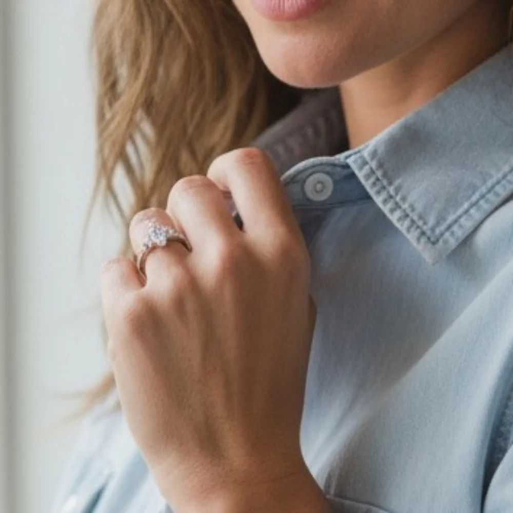 ANU JEWELRY S925  Silver  MOSSIONITE Marquise  Cut Ring. - Picture 2 of 11